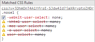 CSS user-select