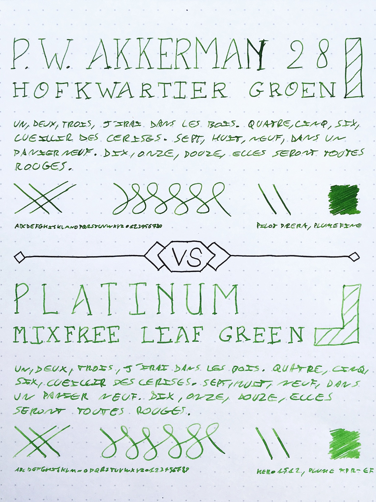 P.W. Akkerman Hofkwartier Groen vs. Platinum Mixfree Leaf Green